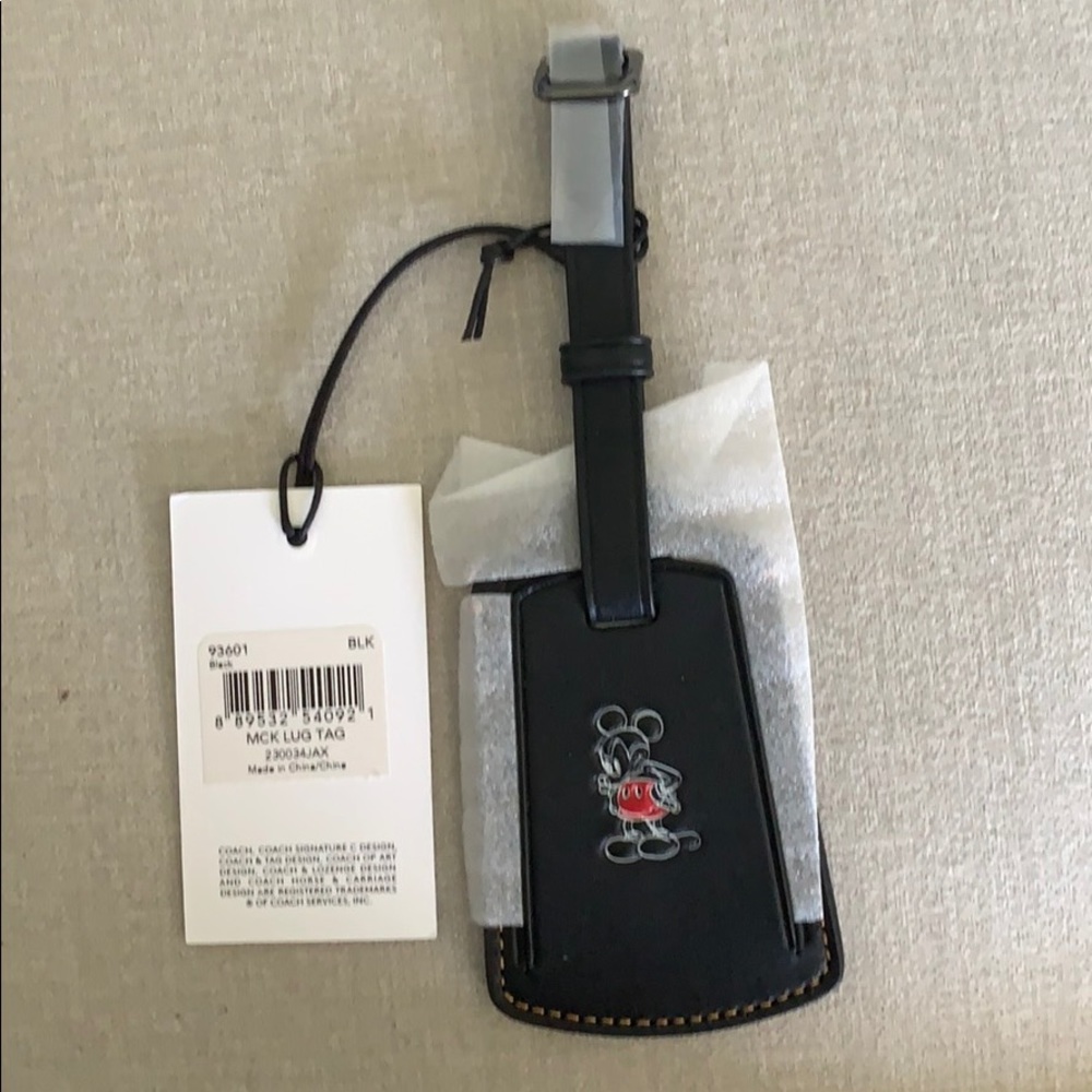 Coach Mickey Luggage tag in Glovetanned Leather